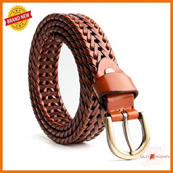Genuine Leather Braided Belt Adjustable Waist Strap for Women main image 5